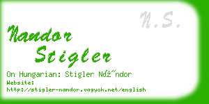 nandor stigler business card